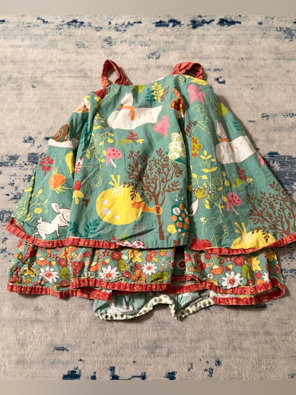 Jelly the Pug Blue Brown Patty Dress Size 4T